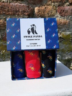 Swole Panda bike socks giftbox
