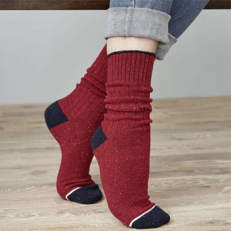 Warme sokken - rood -