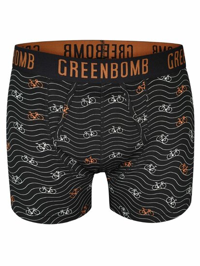 boxershort bike waves zwart