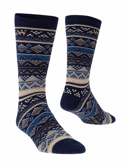 alpaca sokken Inka blauw grijs