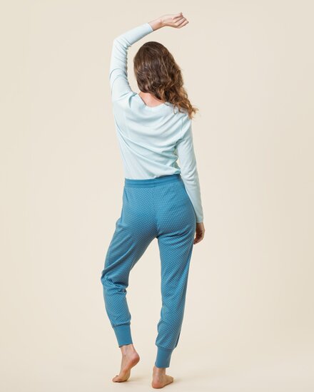 pyjamabroek blauw met stippen