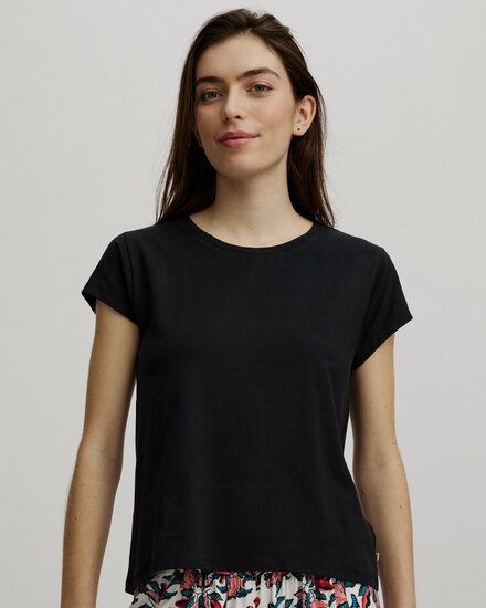 T-shirt Tencel zwart