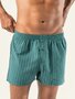 Wijde flanellen boxershorts bio katoen 2-pack Boris - deep sea