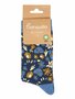 Tranquillo sokken biologisch katoen floral print - indigo