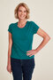 Tranquillo dames T-shirt Tencel - bermuda blue