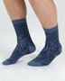 Bamboe sokken heren abstract - blauw navy