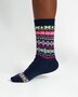 Wollen sokken dames fair isle patroon - navy