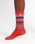 Wollen sokken dames fair isle patroon - burnt orange