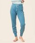 Living Crafts pyjamabroek dames katoen Aveline - blauw stippen