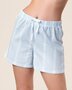 Pyjama short dames katoen Tricia - wit blauw