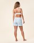 Pyjama short dames katoen Tricia - wit blauw