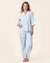 Living Crafts pyjama set dames katoen Tracee - wit blauw