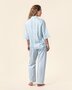 Living Crafts pyjama set dames katoen Tracee - wit blauw