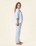 Living Crafts pyjama set dames katoen Tracee - wit blauw