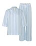 Living Crafts pyjama set dames katoen Tracee - wit blauw