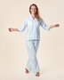 Living Crafts pyjama set dames katoen Tracee - wit blauw