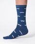 Bamboe sokken heren moustache snor - blauw