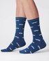 Bamboe sokken heren moustache snor - blauw